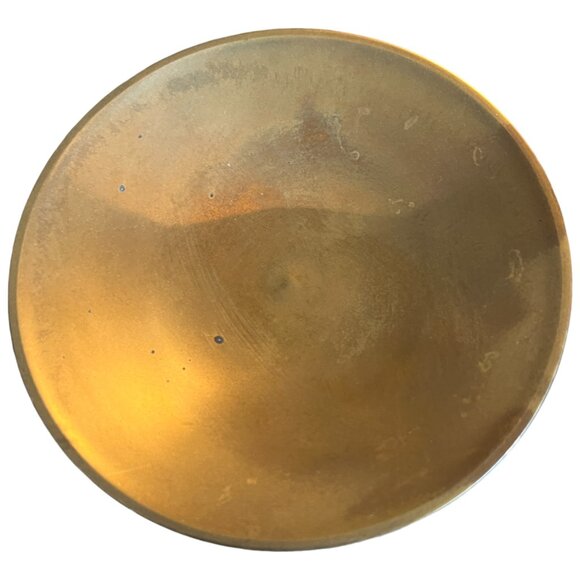 SET: Pier 1 Large Textured Pillar Candle w/ Brass-Toned Holder 8.25" tall x 4" d - Picture 11 of 13